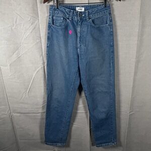NEED Supply co High Rise Straight Leg Blue Denim Jeans Made in Los Angeles 6